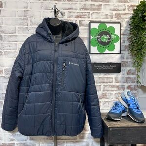 Free Country Dark Blue Hooded Puffer Jacket XL